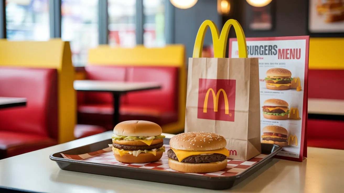 McDonald's Burger Menu with Prices